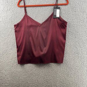 Chaser Womens Babydoll Satin Cami Top - Old Zin Size Medium NWT